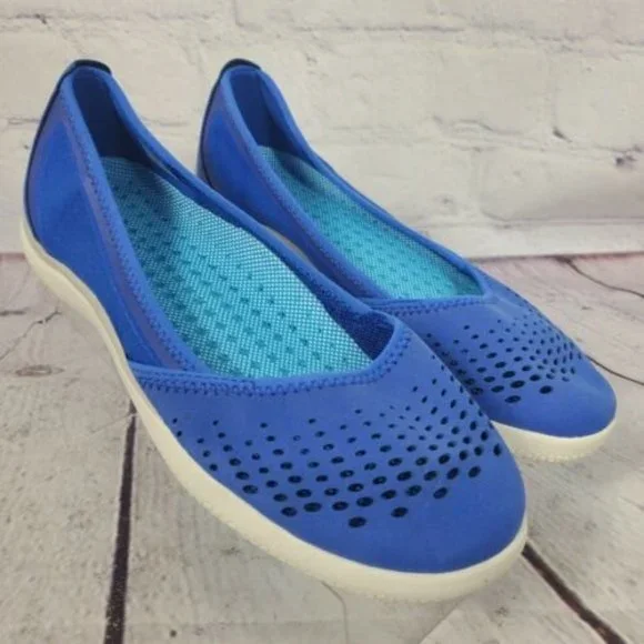 Land's End Women's Size 8.5 B Electric Blue Water Ballet Flats