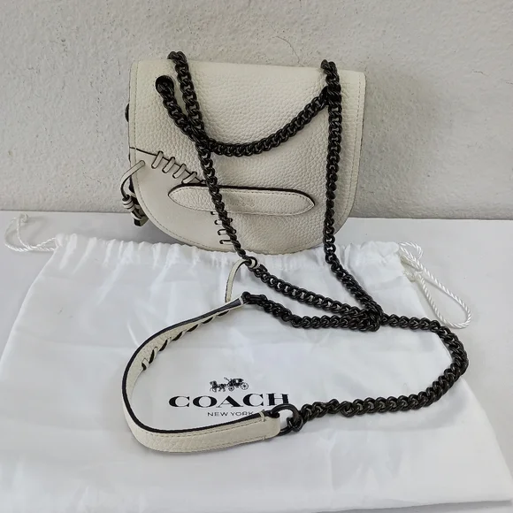 Coach Rip n Repair Shadow Crossbody 36976 Parchment Leather, Black Copper in EUC