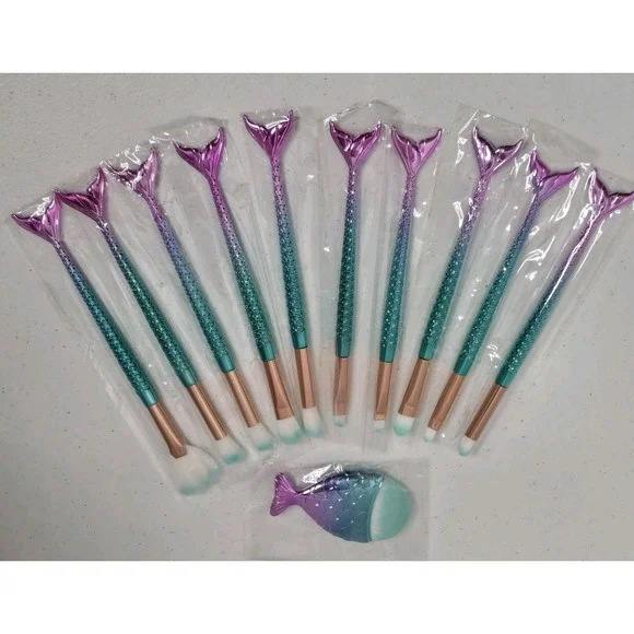 11 PCS Kids Makeup Brushes Set for Girls‎ Cute Tween Teen Girl Gift Trendy NEW