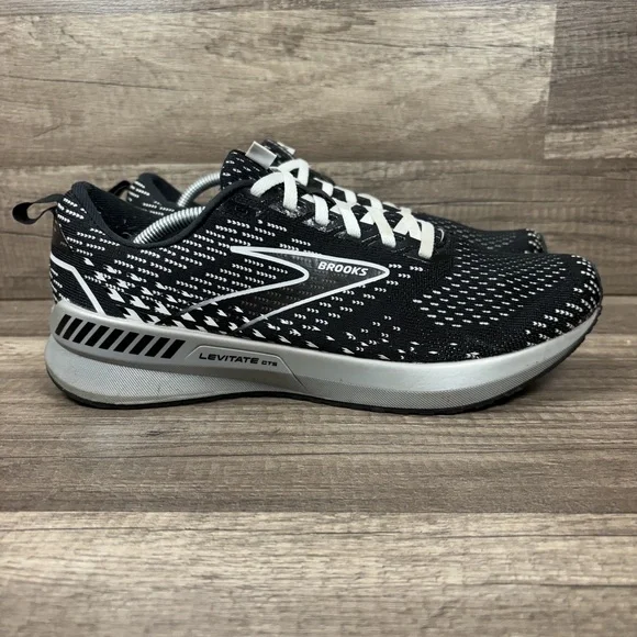 Brooks Levitate GTS 5 Black White Womens US Size 10 1203581B090 Running Shoes