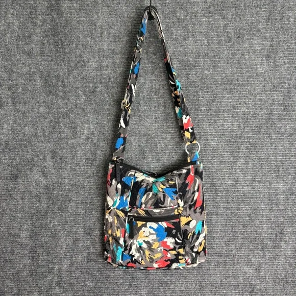 Vera Bradley Crossbody Bag & Turnlock Wallet Set Abstract Floral Quilted Cotton