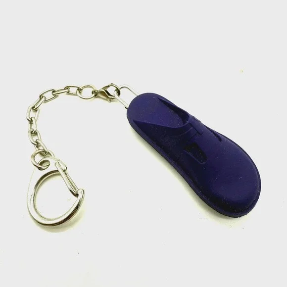 Alegria Shoes Purple Clog Keychain Rubber Shoe Promo Carabiner Clip Key Ring