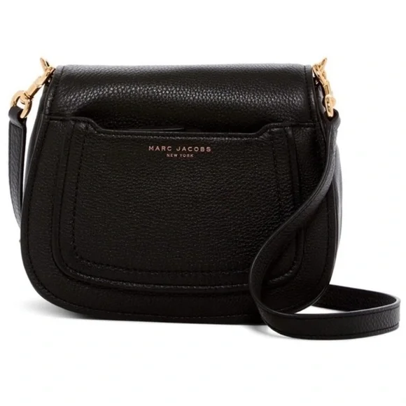 Marc Jacobs Empire City Messenger Leather Crossbody Bag Black