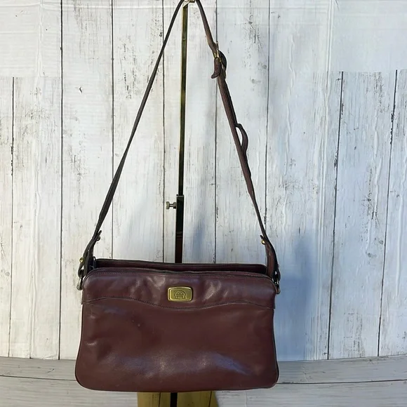 Etienne Aigner Vintage 1980's Oxblood/Burgundy Crossbody