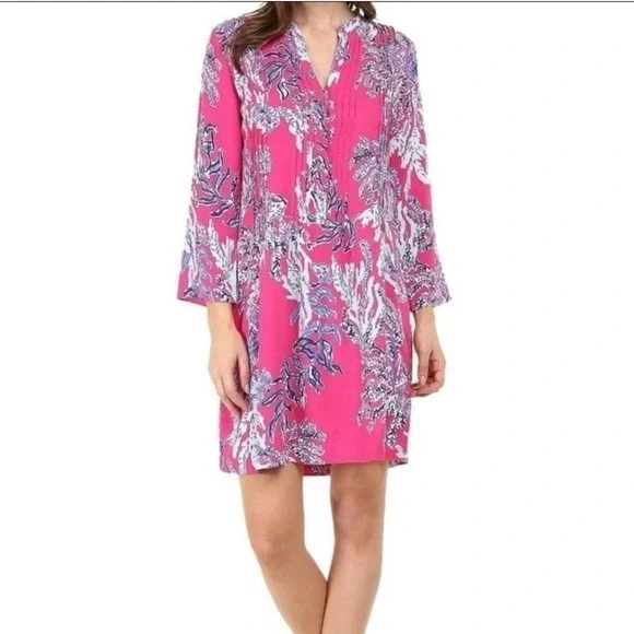 Lilly Pulitzer Sarasota Tunic‎ Dress Sz S Capri Pink Samba Womens Resort