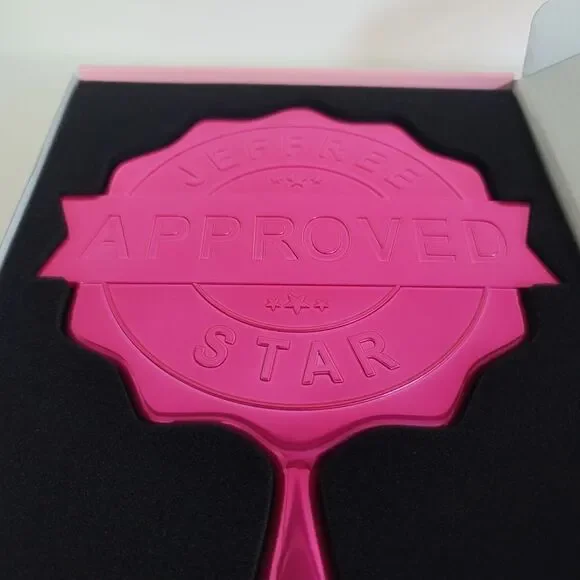 Jeffree Star hand mirror pink chrome