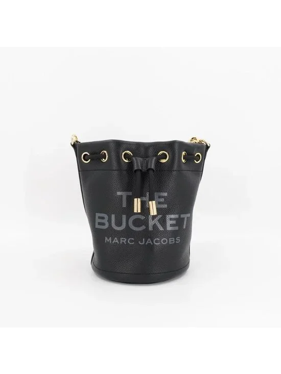 Marc Jacobs The Bucket Leather Bucket Crossbody Bag Black OS