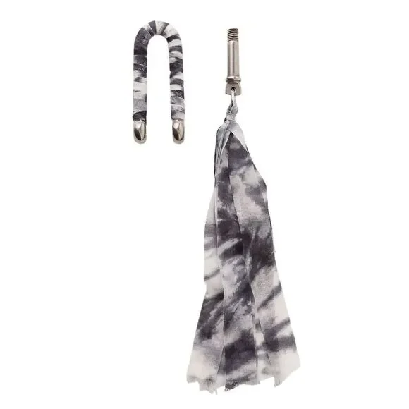 Free People Wrapped Carabiner Bag Charm Black & White