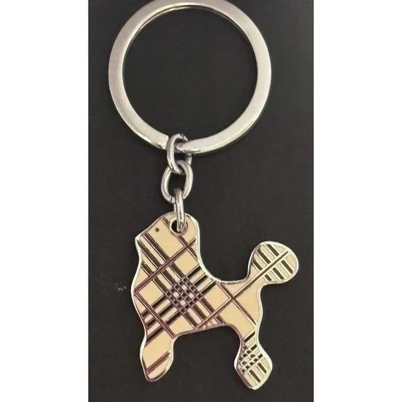 Vintage‎ BURBERRY Nova Check Dog Poodle Purse Keychain Fob Purse Charm