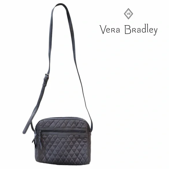 Vera Bradley Gray Quilted Crossbody Bag‎