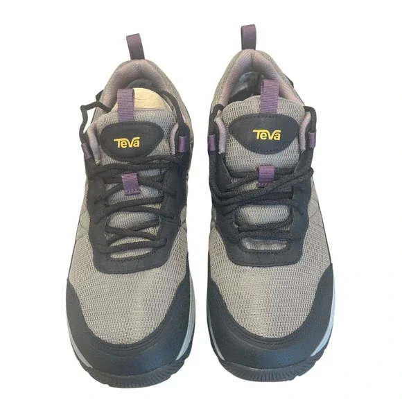 Teva Women's Gray Black Purple Trail Hiking Shoes Vibram Sole Size 11 Outdoor