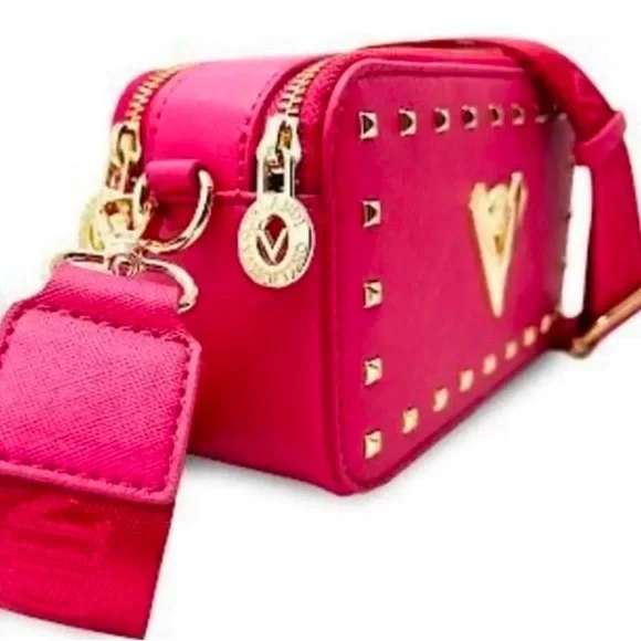 Valentino Orlandi Pink and Gold Studded Bag