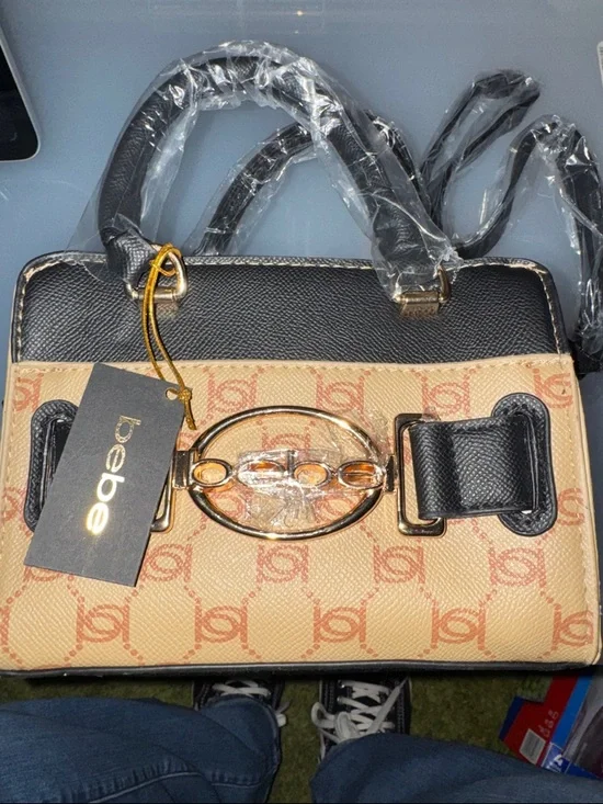bebe monogram handle crossbody
