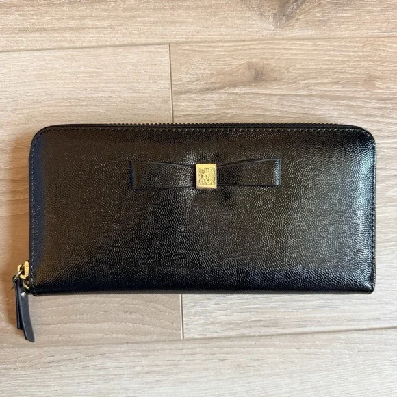 Anne Klein Black‎ Faux Leather Bifold Wallet