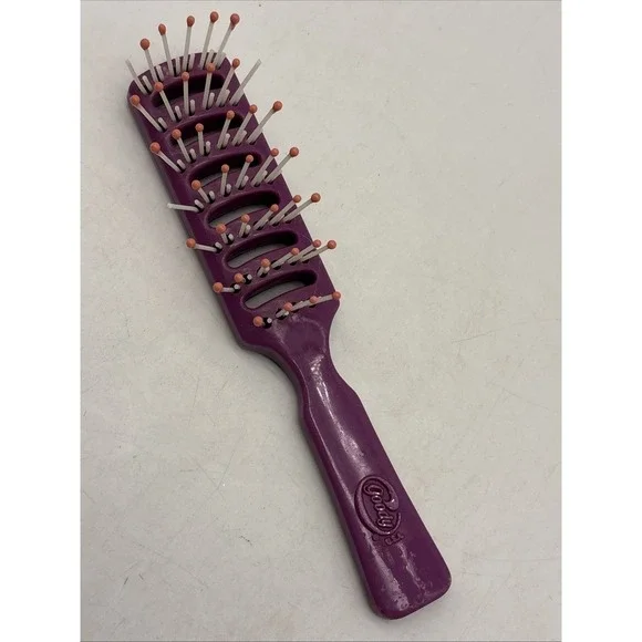 Vintage Goody Vented Styling & Finishing Brush PURPLE ball tip .USA Read