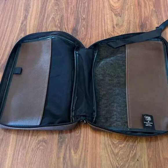 Gregg Gifts brown leather like Bible cover fish symbol