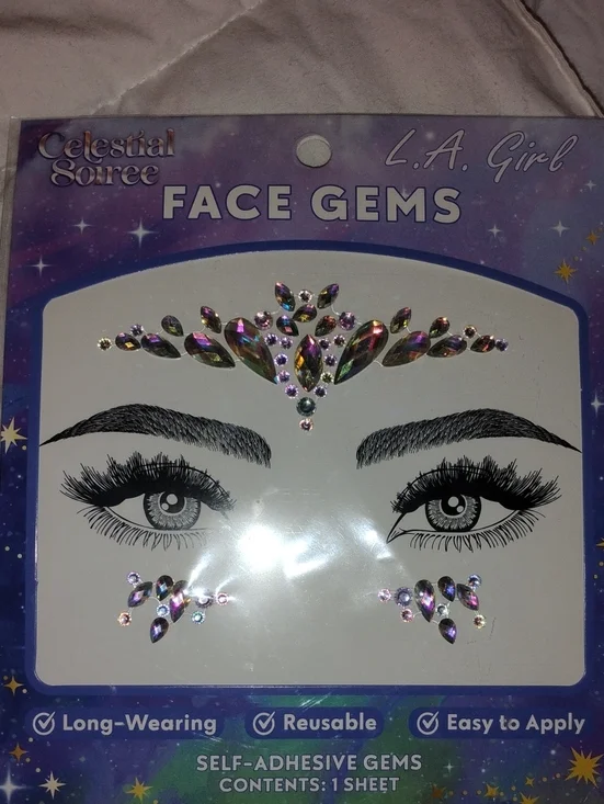 Celestial Soiree Face Gems – Iridescent Purple Accent