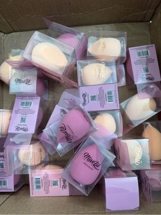MissLil Makeup Sponge Duo - Pink & Peach Beauty Blenders (5 Pack)