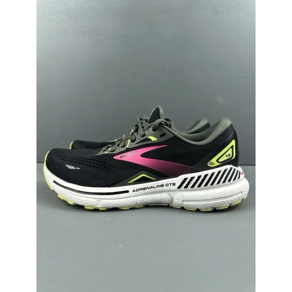 Brooks Adrenaline GTS 23 1203811D037 Black Running Shoes Sneakers Womens 7.5 B