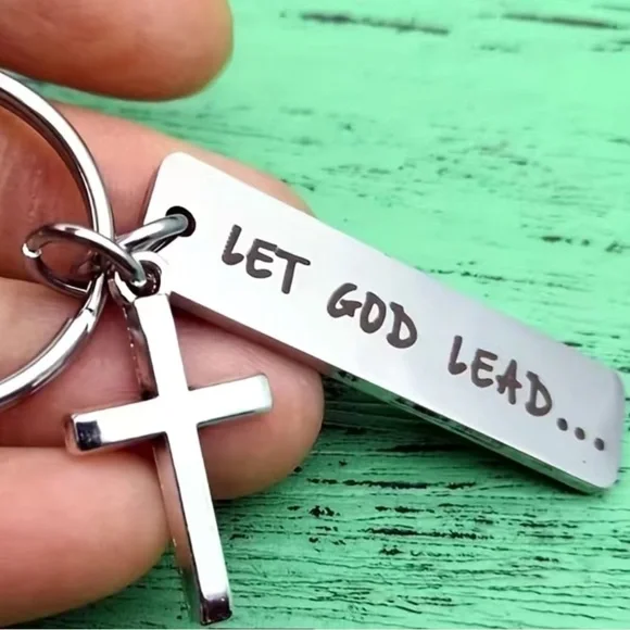 3/$25 Inspirational Keychain Key Ring “Let God Lead…”