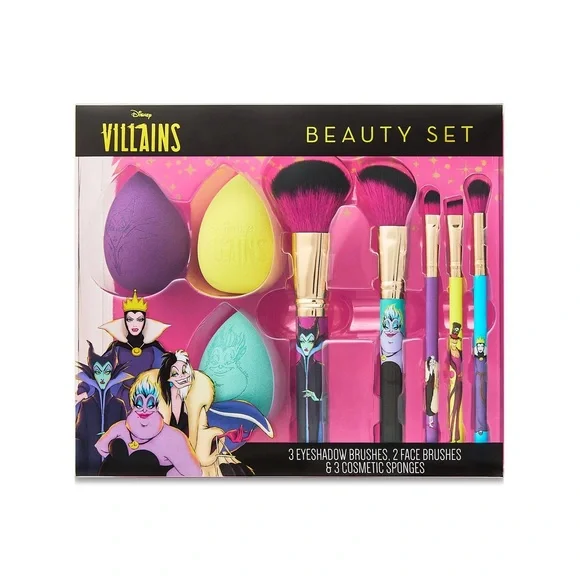 Disney Villain's Blender & Brush Set, 8 Pieces