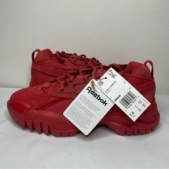 Reebok Cardi B Club C V2 Women's Shoes Sneakers Red Size 7.5 NEW