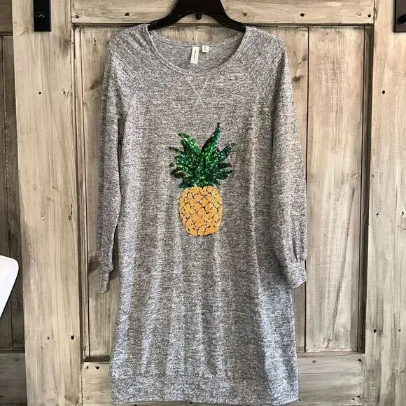 Tacera Sequin Pineapple Dress