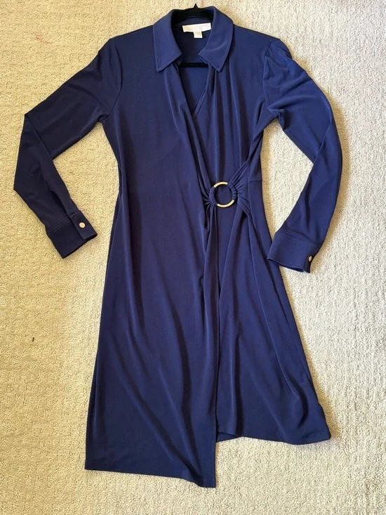 Michael Kors Navy Wrap Dress