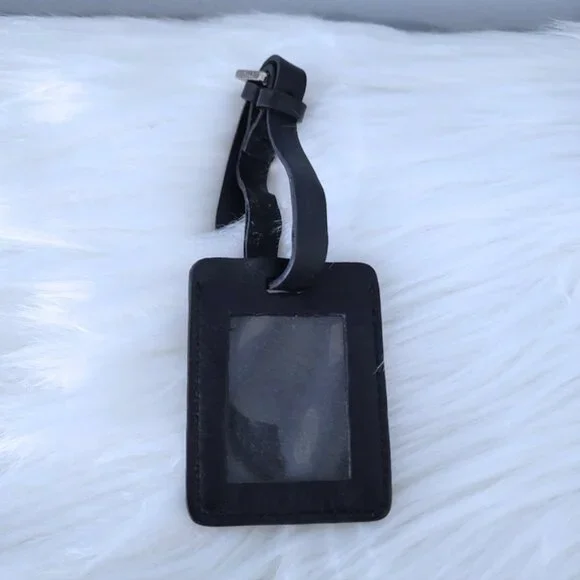 Bally leather luggage tag EUC
