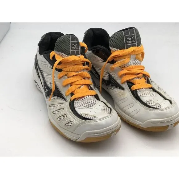 WOMENS MIZUNO WAVE RALLY 4 VOLLEYBALL SHOES SIZE 9 US 40 EU WHITE‎ BLACK
