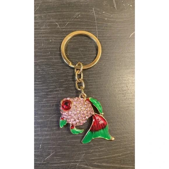 Bling Fish 3D Keychain Colorful‎ Pendant Charm for Purse Bag