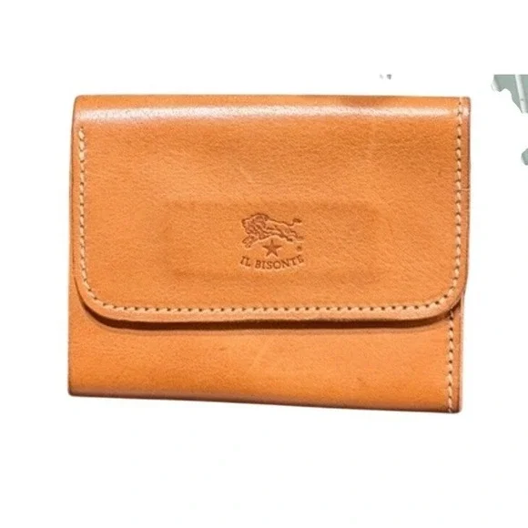 Il Bisonte Tan‎ Leather 4-Hook Key Case Wallet W.A. Di Filippo Made in Italy