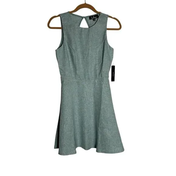 Lulu's Tiffany Blue Skater Dress Side Pockets Retro Vintage Classy Elegant Small