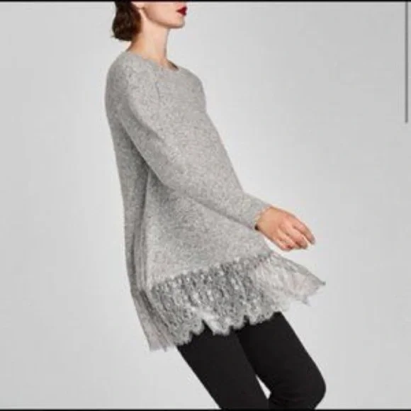 Zara Alpacawool Blend Ribbed Knit Jumper