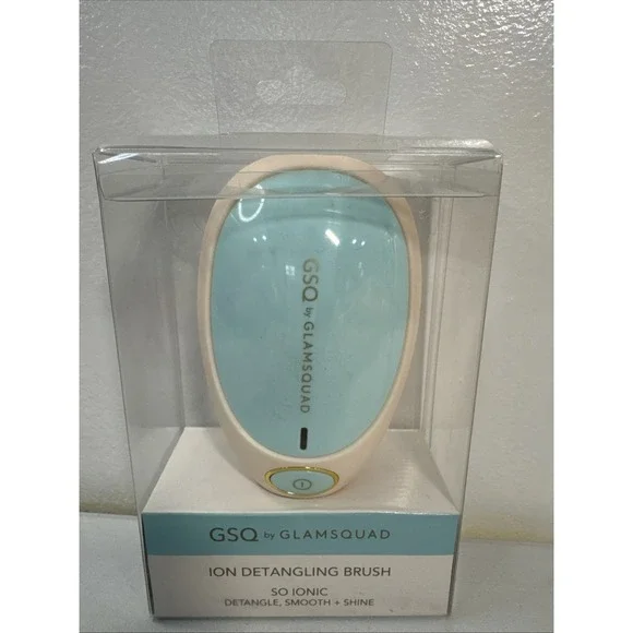 GSQ by GLAMSQUAD Ion Detangling Brush New In Box Turquoise Anti‎ Static