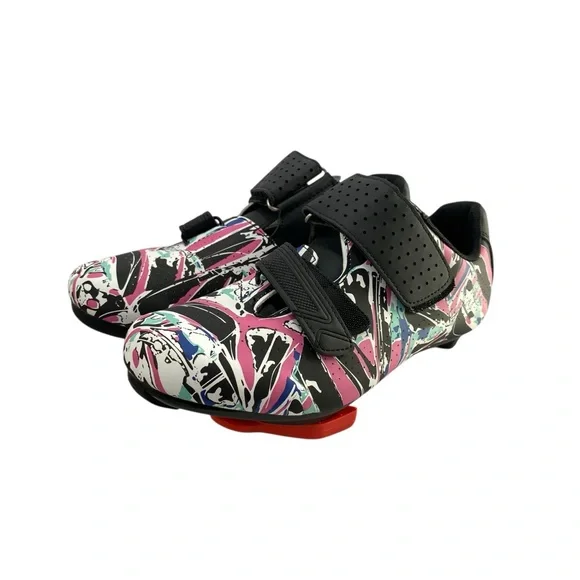 Sdeqa Cycling 2-3 Bolt Indoor‎ Spin Class Outdoor Road Biking Pink Sneaker 7.5