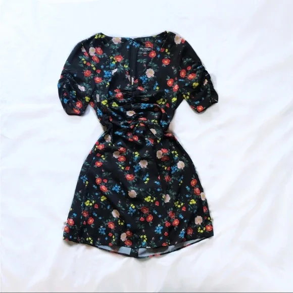 miss selfridge ⋆ ruched floral dress