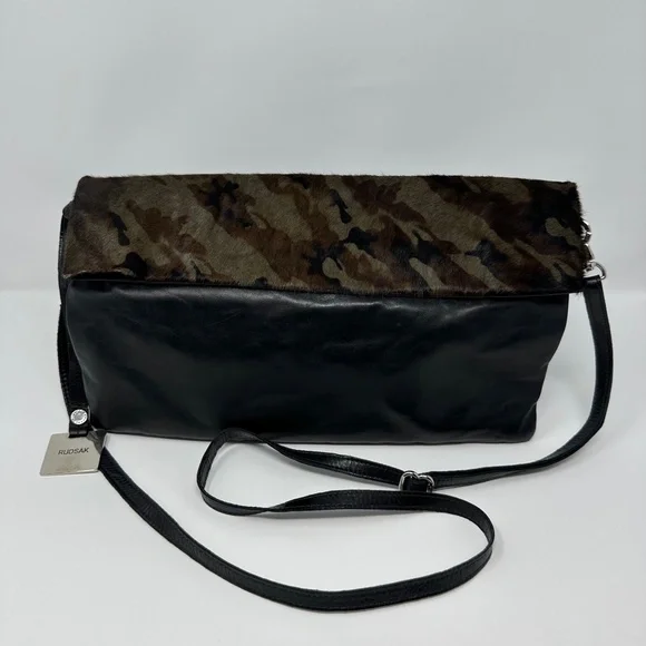 RUDSAK Crossbody/Clutch Leather w/Camo Ponyskin Bag