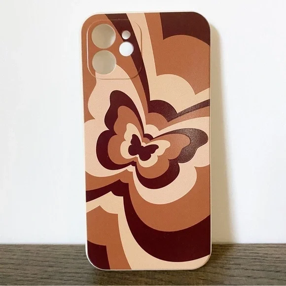 Y2K Brown Butterfly iPhone 12 Phone Case