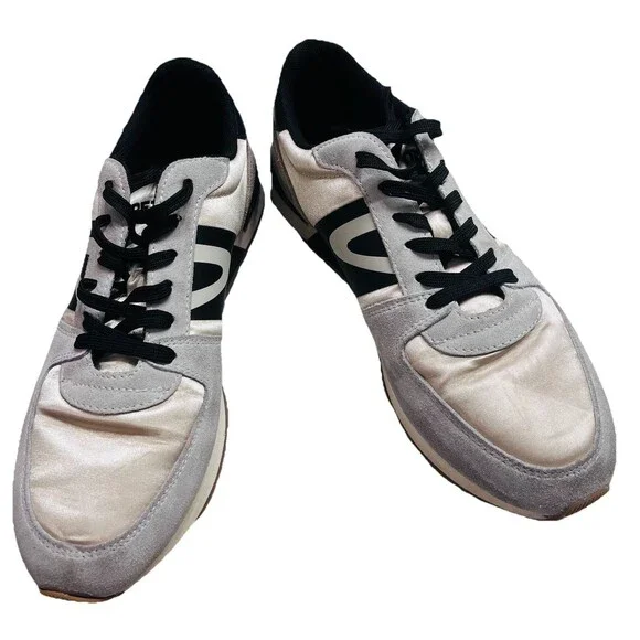 Tretorn Loyola 2 Womens Leather Casual Fashion Sneakers 8M Cream Black Gray