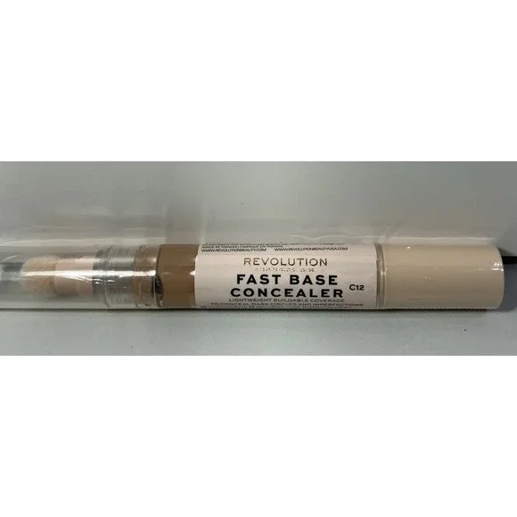 Makeup Revolution - Fast Base Concealer - C12 Tan Shade - Blemish‎ Concealer Pen