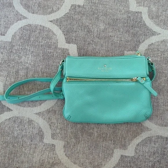 Kate Spade Tiffany Blue Leather Crossbody