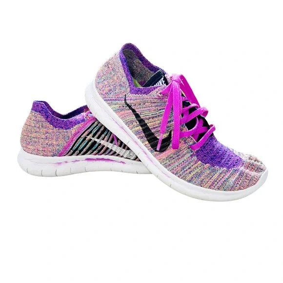 Nike Free RN Flyknit 2016 Hyper Purple Sneakers Womens 8