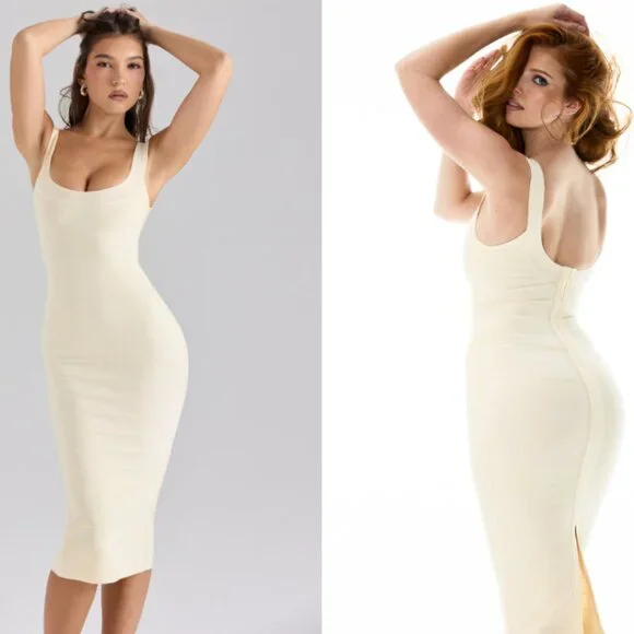 House of CB THE OG Vanilla Midi Bandage Dress NWT