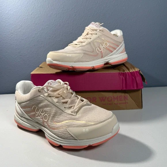 Ryka‎ Devotion Plus 5 Womens 9W Walking Shoes Tapioca Beige Pink J3099M1250 NEW