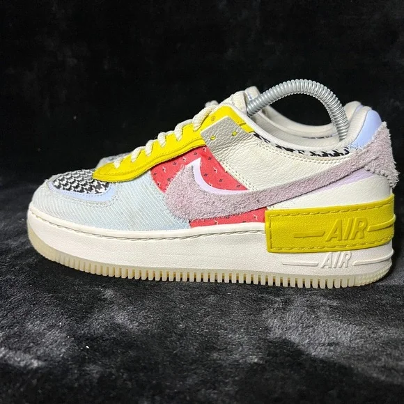 Nike Air Force 1 Shadow DM8076-100 Womens 8.5 Shoes Patchwork Corduroy Sneaker