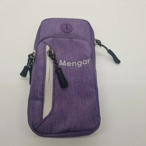 Mengar purple water-resistant arm band for running