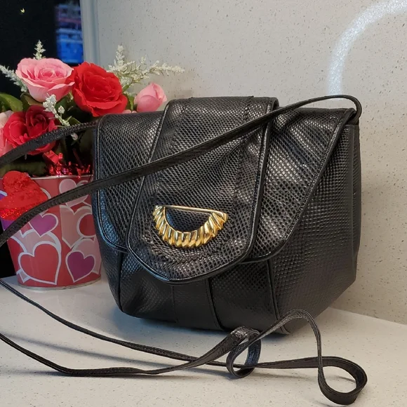 USA🇺🇲 SHARIF Elegant Black Leather Crossbody Bag