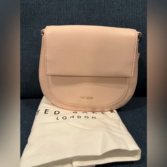 TED BAKER Baby Pink Webbing Darcell Satchel Cross-Body purse