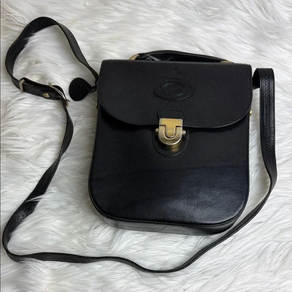 Orton Black Leather Crossbody Bag